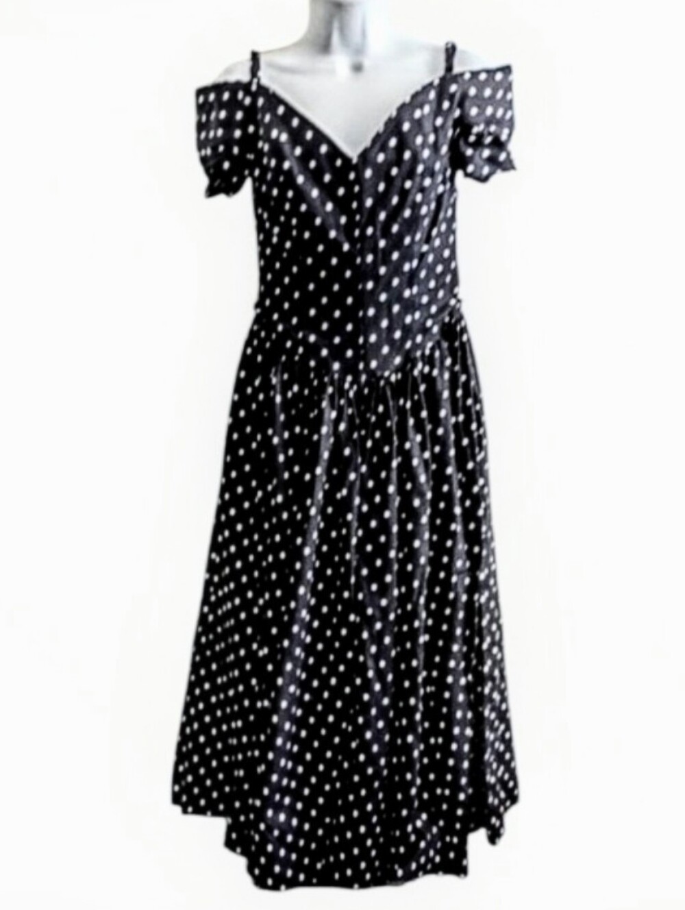 I. Magnin Polka Dot Vintage Dress sz 10